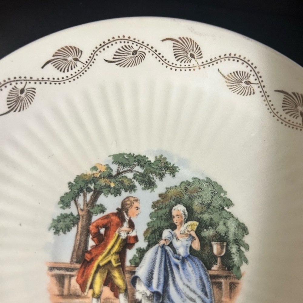 Bundle of 4 USA 250th Royal China Early America 22k Gold Desert Dish - Picture 4 of 6